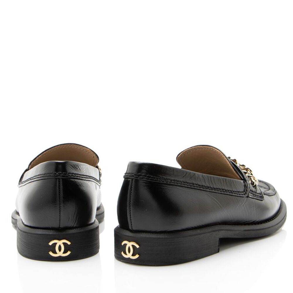 Chanel Calfskin Enamel Charms Loafers - Size 7 / 37 - Picture 3 of 8